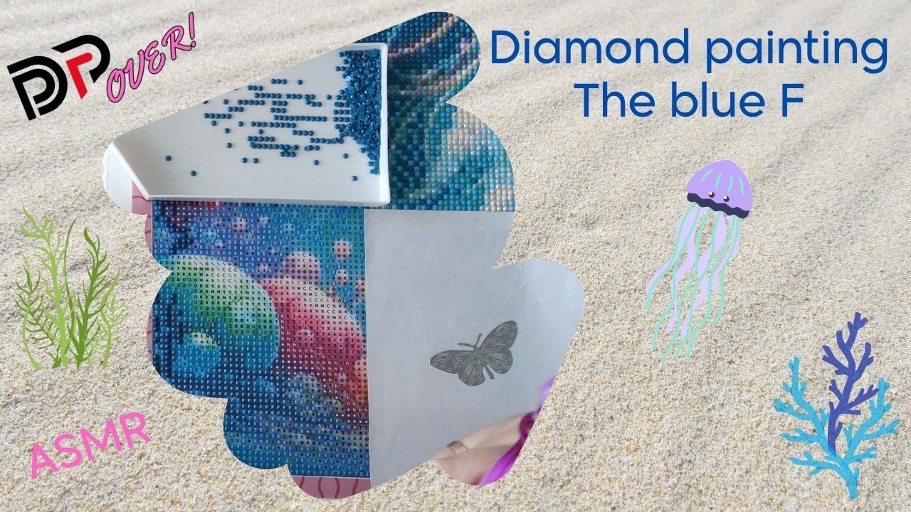 ASMR Diamond painting the blue F