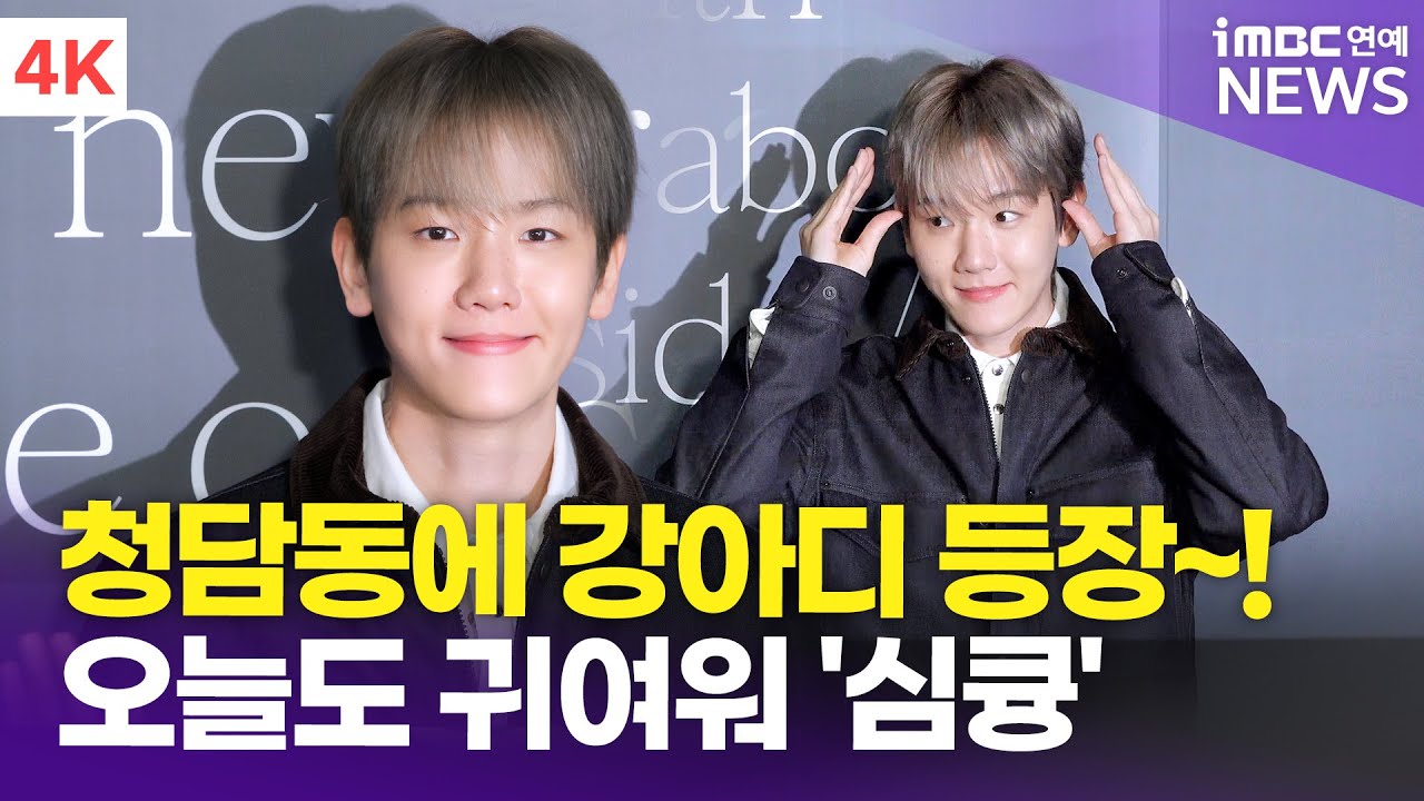 [4K] 백현, 청담동에 뜬 큥아지🐶 오늘도 귀여워~! | BAEKHYUN 몽클레르 포토콜