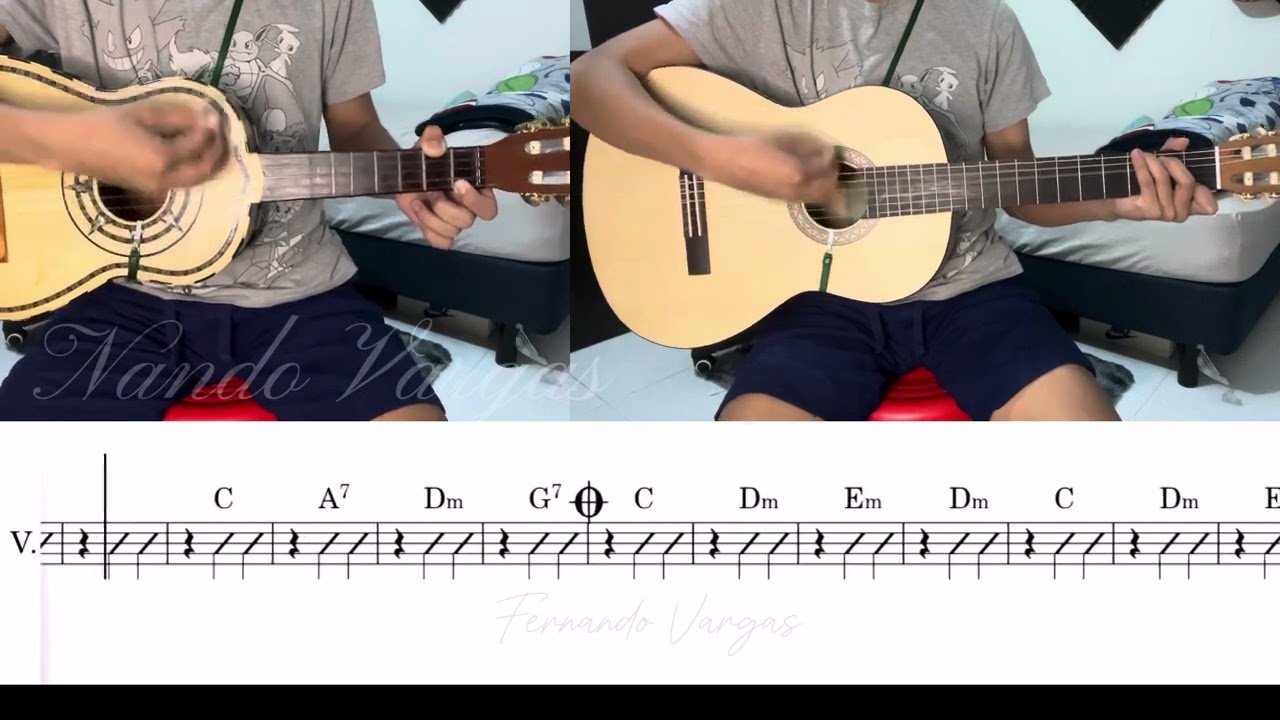 Hermoso Cariño/ Vicente Fernández Vihuela Guitarra Tutorial