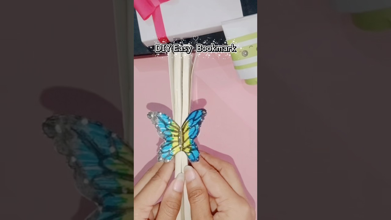 DIY paper butterfly bookmark 🦋  Easy paper bookmark  