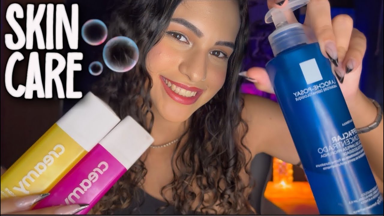 ASMR - SKIN CARE COM OS MELHORES PRODUTOS NA SUA PELE 🫧