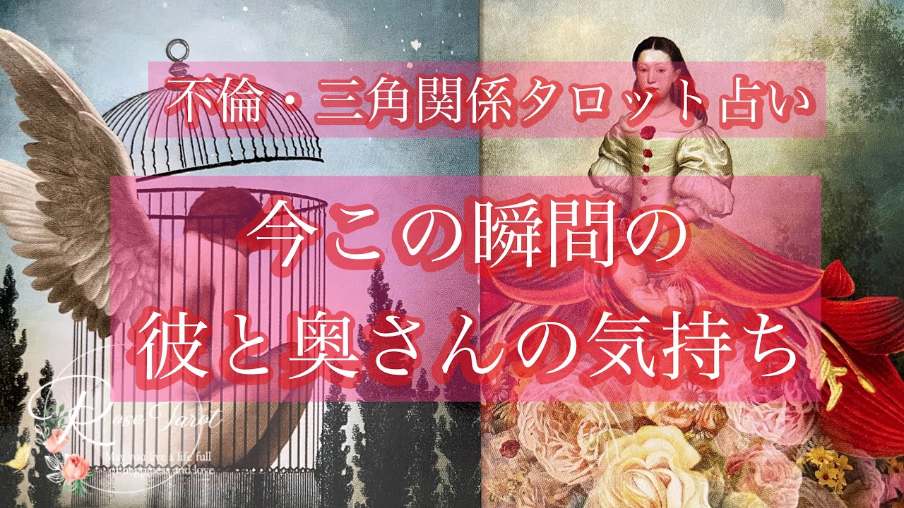 🌹不倫・三角関係タロットリーディング🌹今この瞬間の彼と奥さんの気持ち