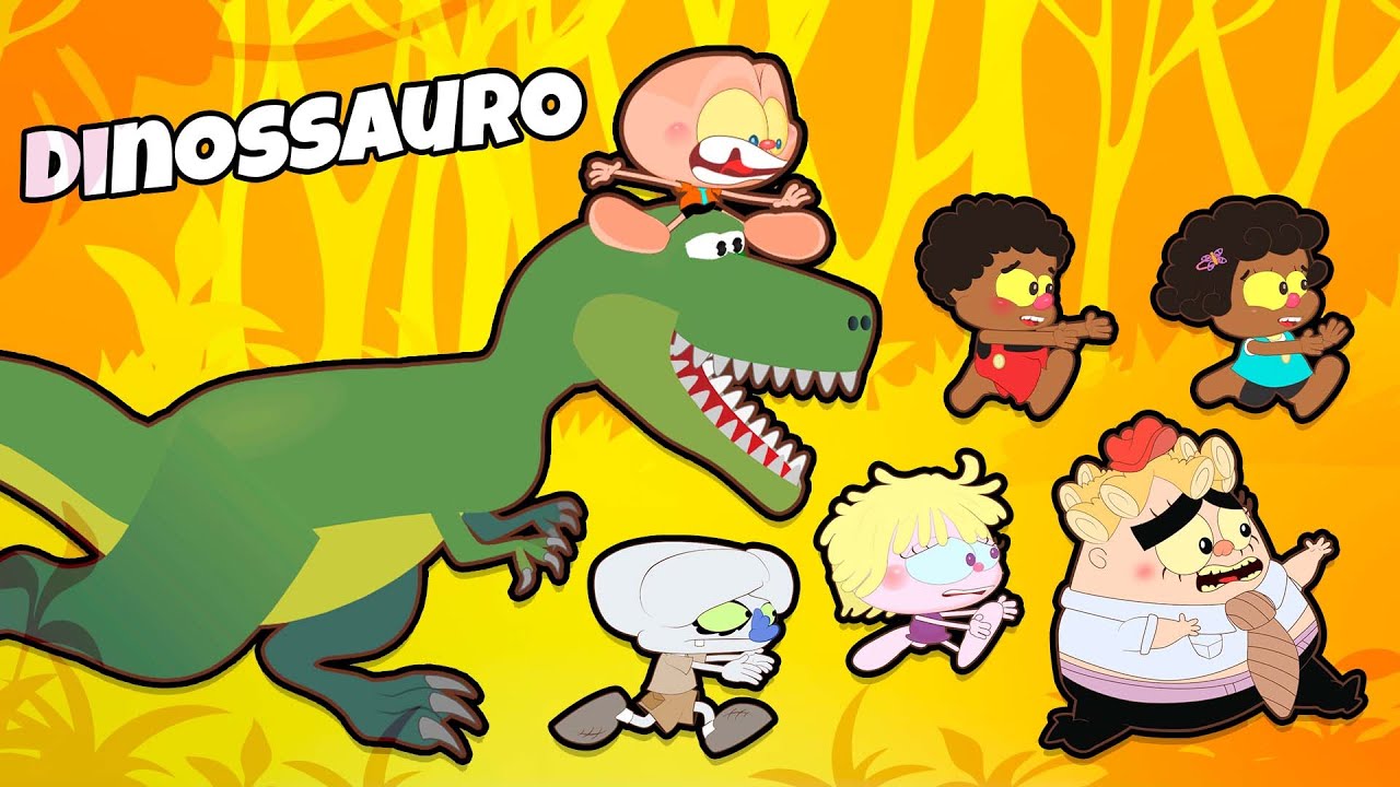 Mongo e Drongo encontram um DINOSSAURO e o Super Drongo - Desenho animado com Dinossauro