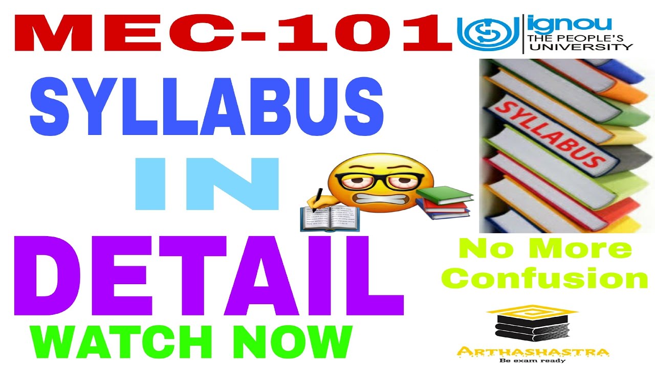 IGNOU MEC-101/001 SYLLABUS OVERVIEW