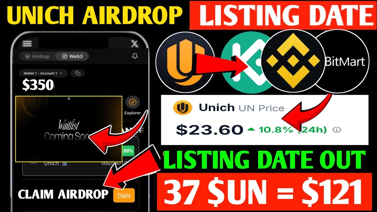 🔥Unich Kyc Verification 🤯Unich Airdrop New Update || Unich Airdrop Listing Date || Un Token Ratio