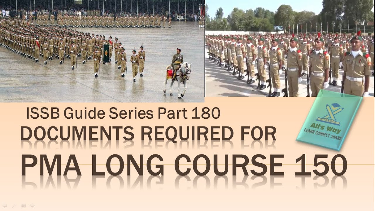 Documents required for PMA Long Course 150|Which documents are necessary/required for PMA LC 150