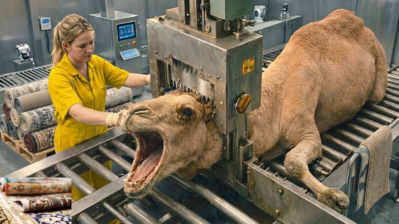 Inside a Massive Camel Wool Factory: From Raw Wool to Luxury Carpet