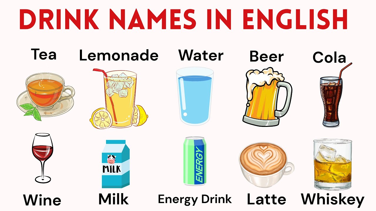 Different Drink Names | List of Drinks in English
