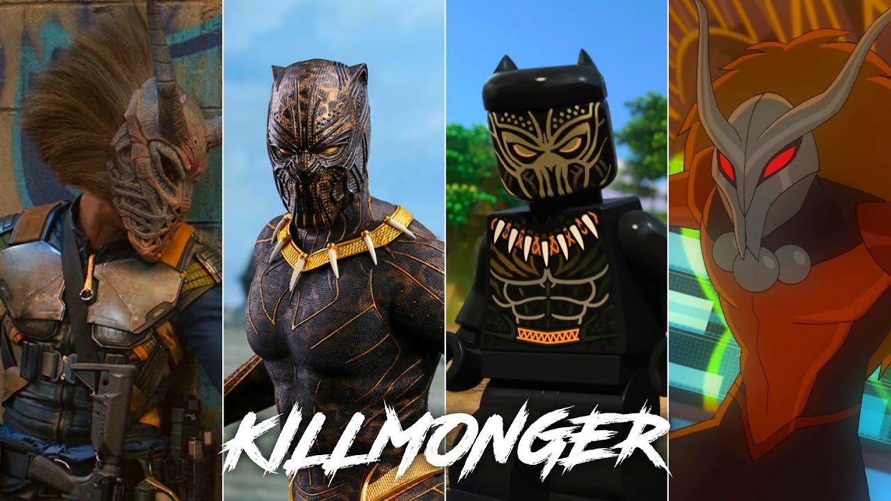 Evolution of Killmonger in movies and cartoons (60fps)
