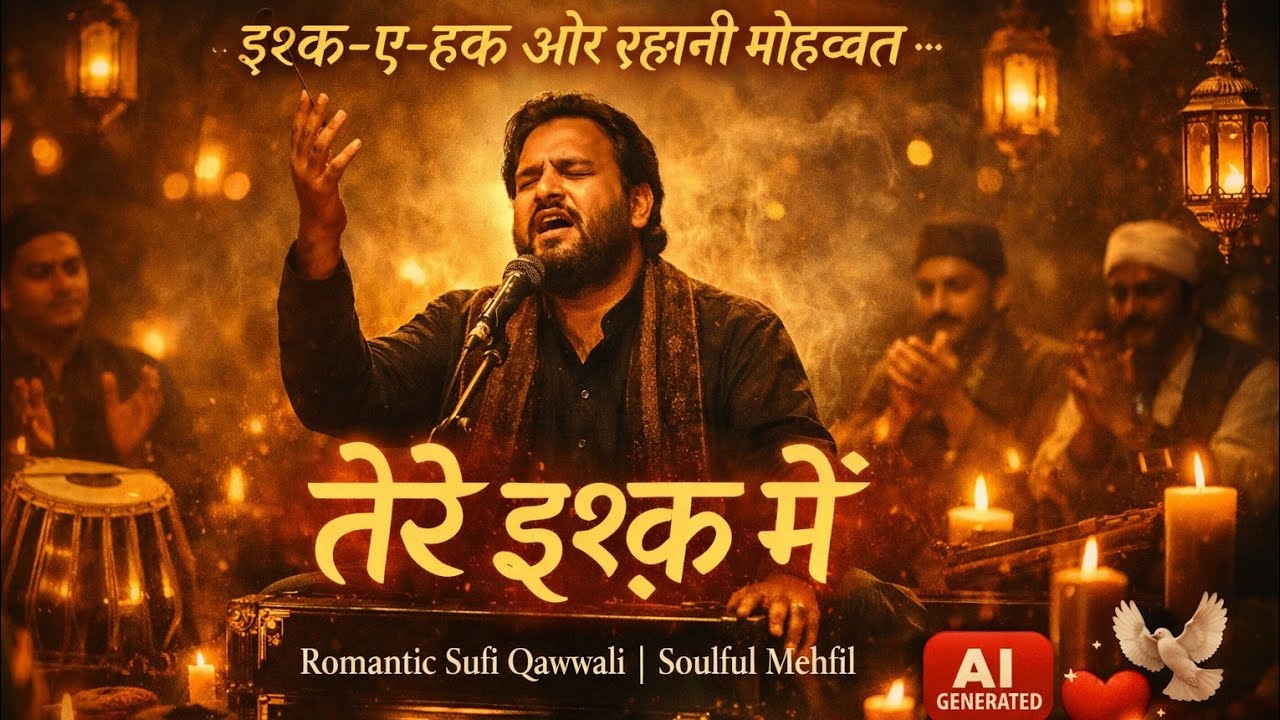 तेरे इश्क़ में | Romantic Sufi Qawwali | Soulful Mehfil Vibes | AI Generated