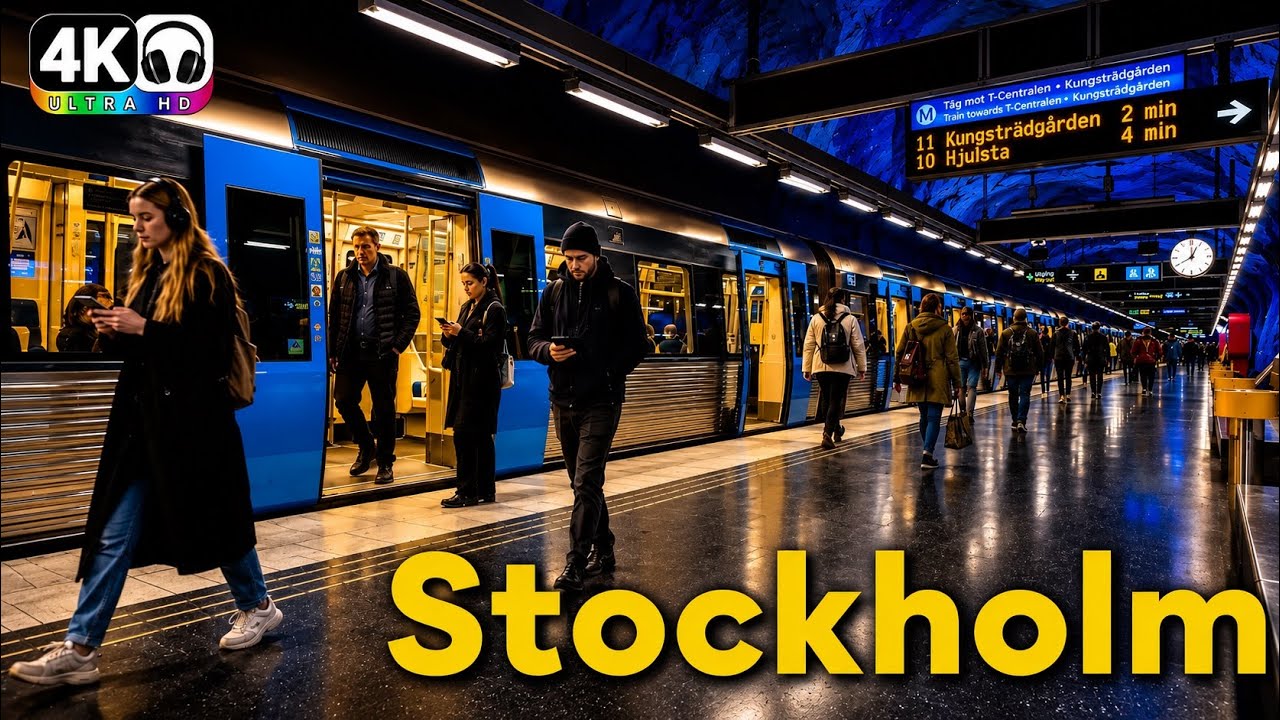 🇸🇪 Stockholm Central Station & Metro | Walking Tour 4K 60FPS UHD