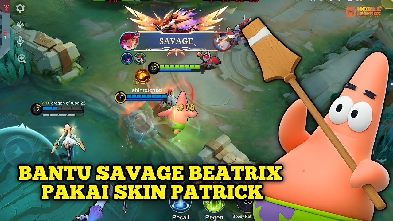 GAMEPLAY TERBARU GLOO SKIN PATRICK GRATIS | MLBB X SPONGEBOB