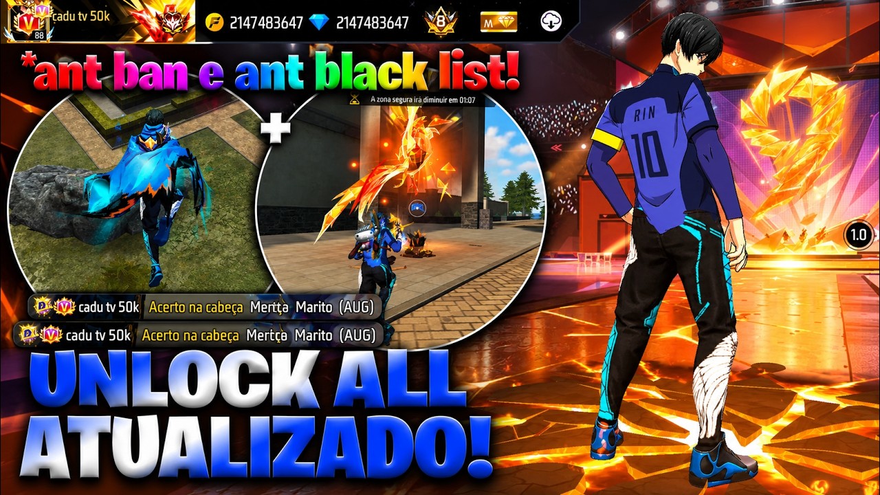 ACABOU DE SAIR!😱𝐔𝐍𝐋𝐎𝐂𝐊 𝐀𝐋𝐋 𝐍𝐎𝐕𝐀 𝐀𝐓𝐔𝐀𝐋𝐈𝐙𝐀𝐂̧𝐀𝐎 𝐎𝐁𝟓𝟒 (TODAS AS SKINS FUNCIONANDO NA PARTIDA) 𝐃𝐄 𝐆𝐑𝐀𝐂̧𝐀!