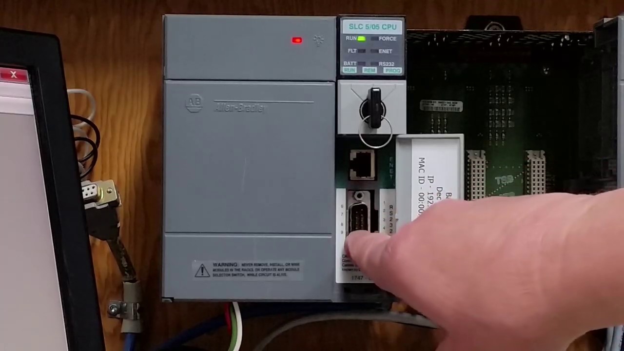 Using RSLinx with a USB to RS232 converter.