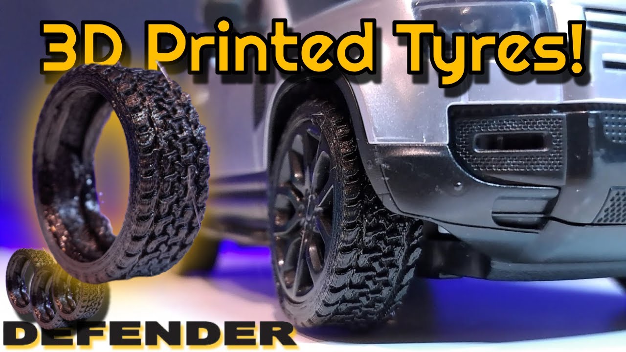 RC Defender gets 3D Printed OFFROAD TYRES | Testing TPU Filament