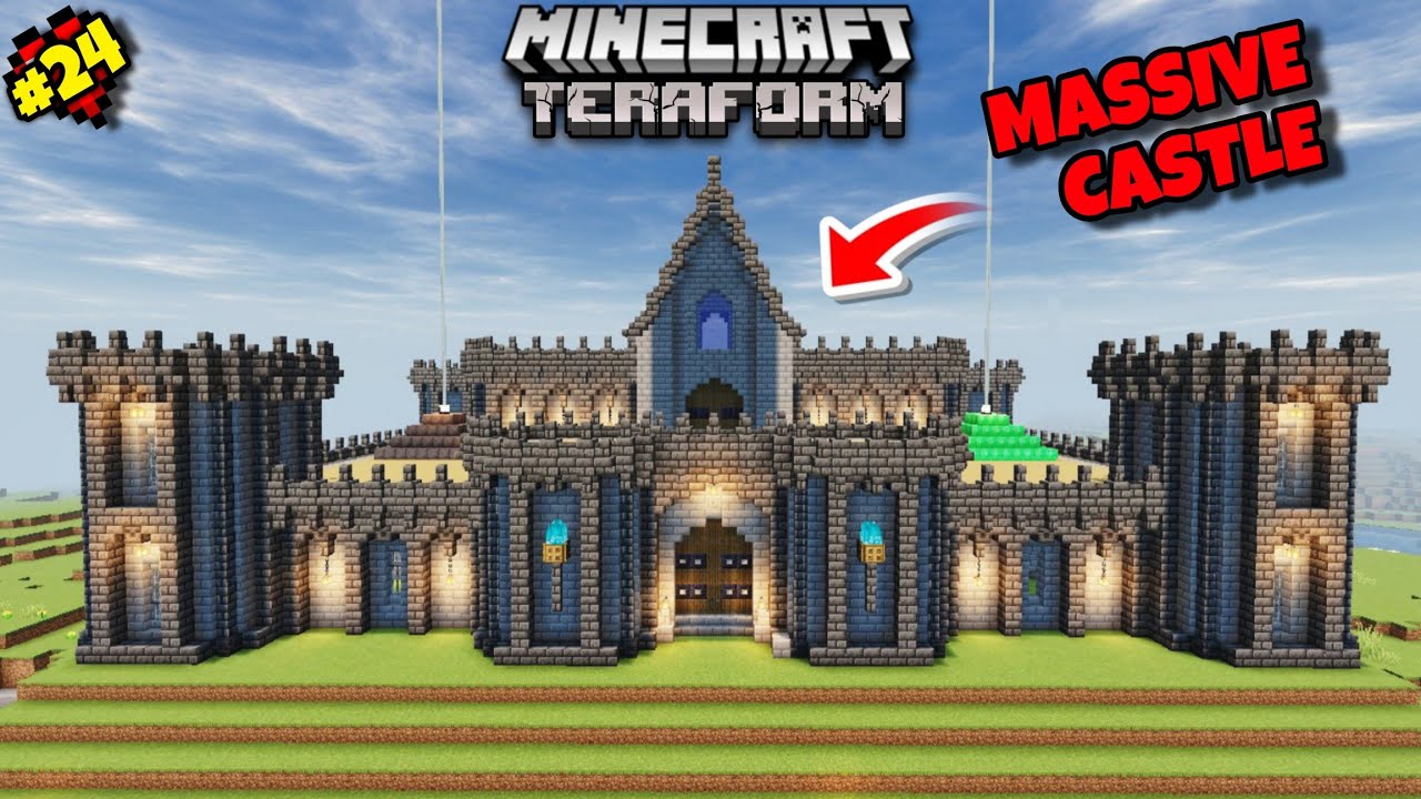 I Finally Built A MASSIVE CASTLE 🏰 In My Survival World | Minecraft PE/Bedrock | #24 |