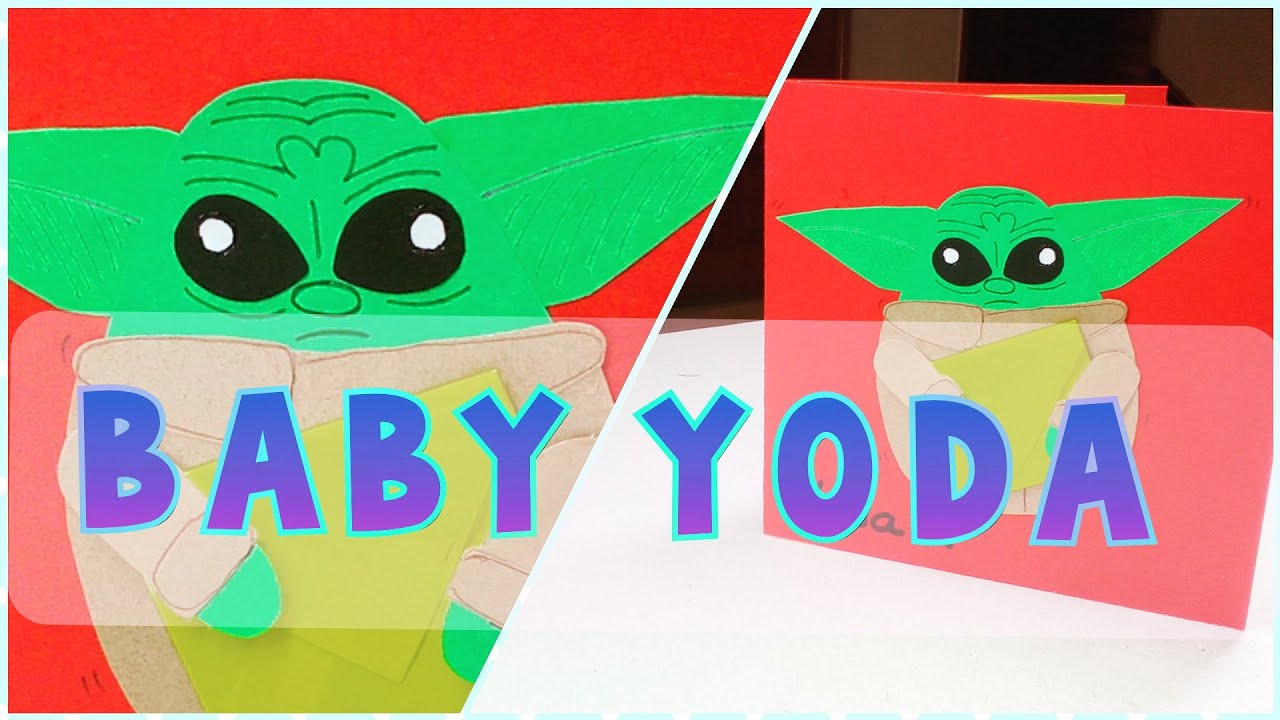 Baby Yoda Pop up Card | Star wars | The Mandalorian | Baby Yoda Birthday card | Baby Yoda movie