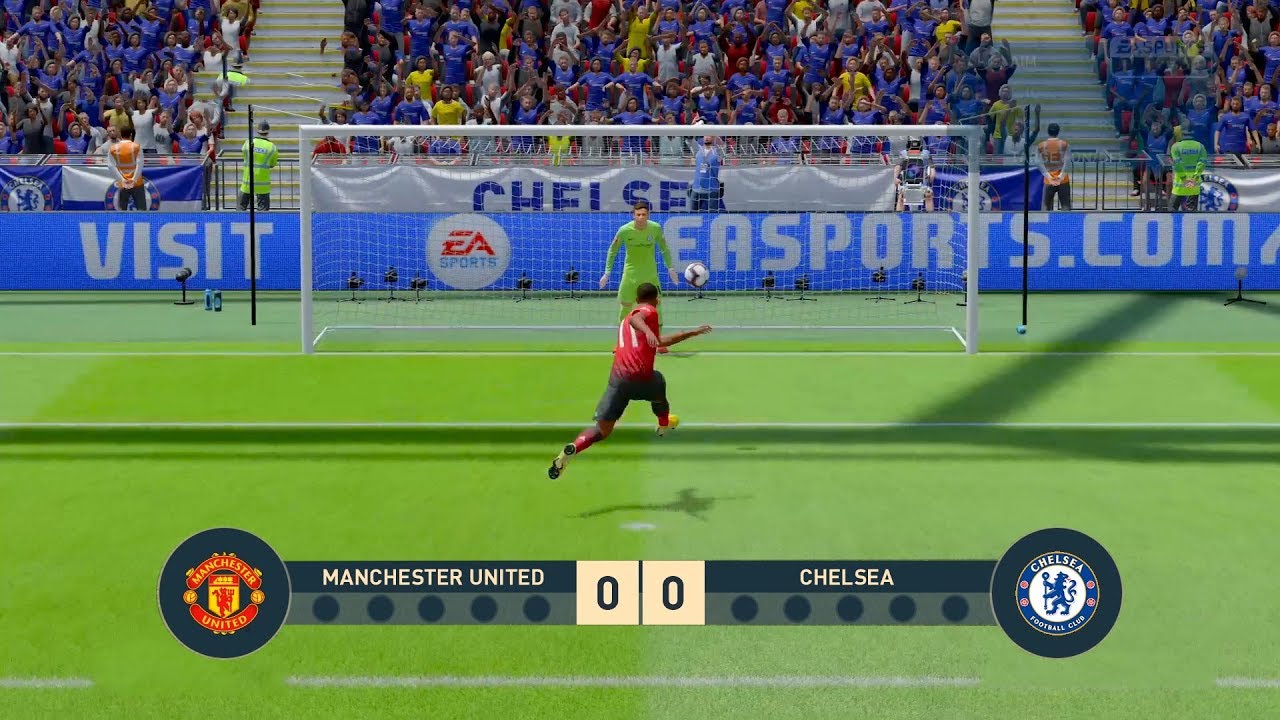 MANCHESTER UNITED vs Chelsea - FA Cup - Penalty Shootout | FIFA19