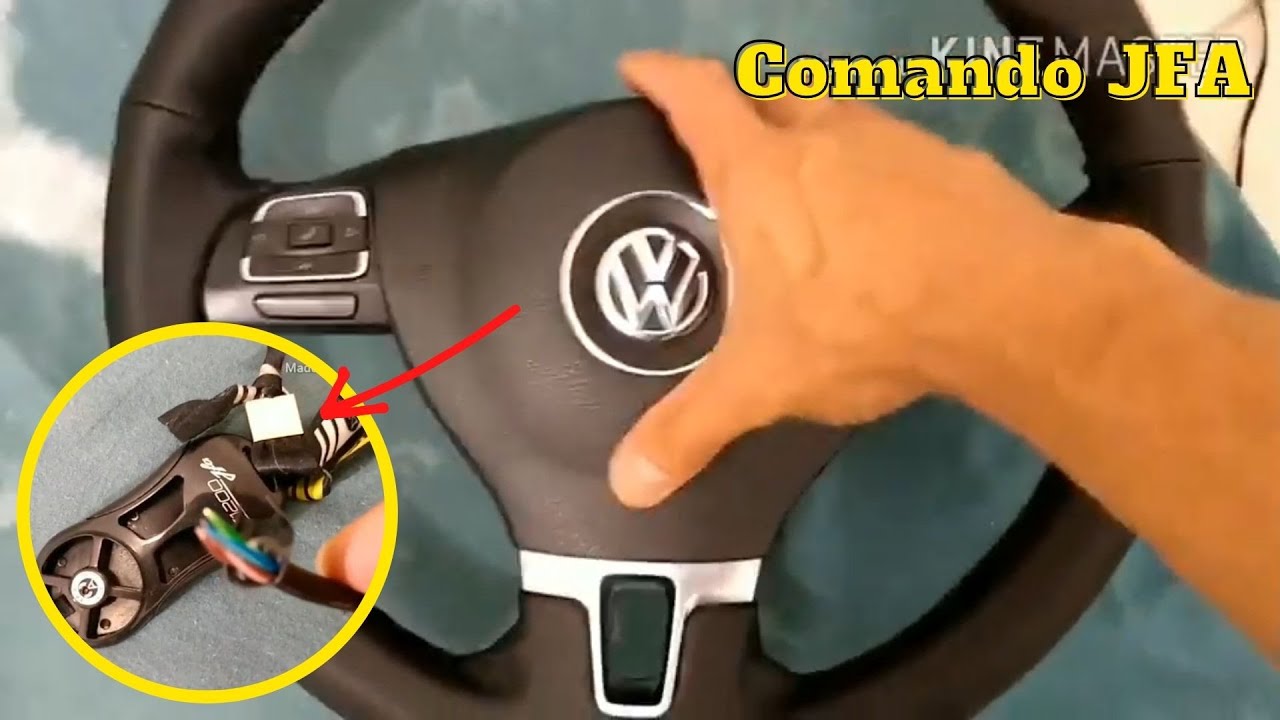 Comando no volante com controle de longa distância