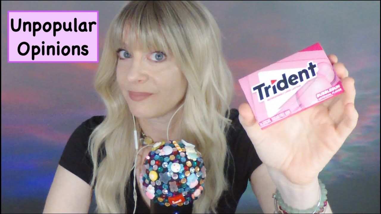 ASMR Gum Chewing Unpopular Opinions Whispered | #cutebeebooknook