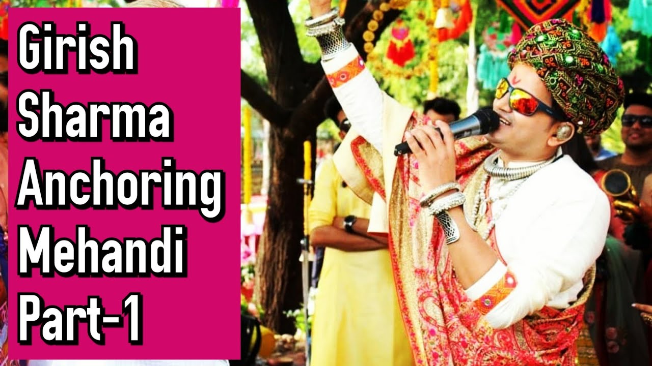 Destination Wedding Anchor Girish Sharma Anchoring Mehndi Function games at Amer Fort Jaipur Part1