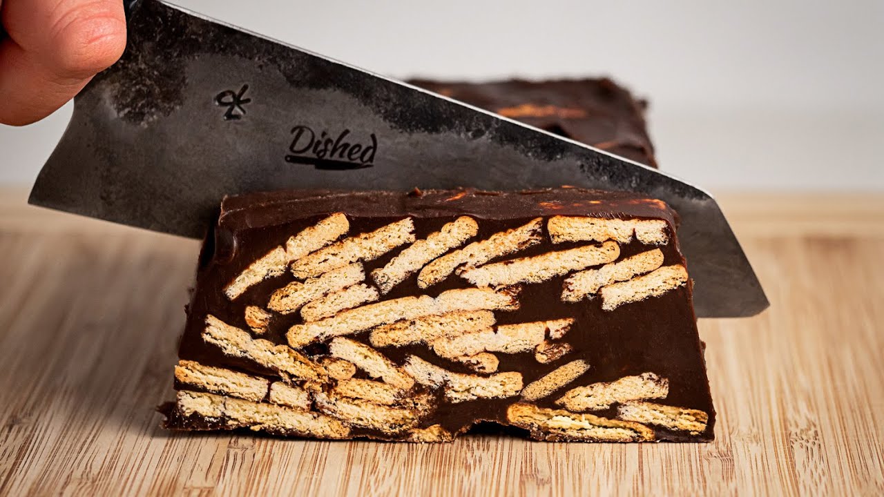 Batik Cake Recipe - Kek Batik - Chocolate Biscuits Cake!