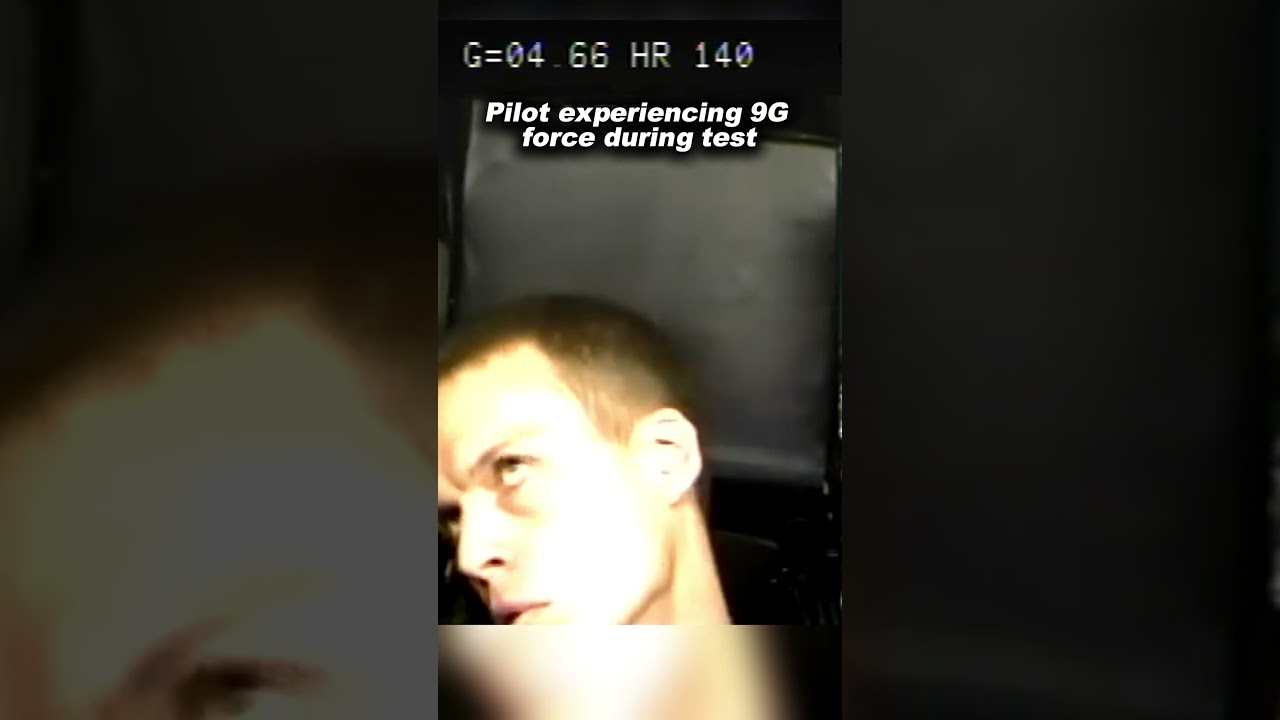 Pilot experiencing 9G force during test