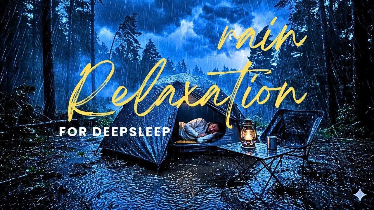 Rainstorm ASMR in a Mountain Forest Tent | Relaxing Camping Sounds