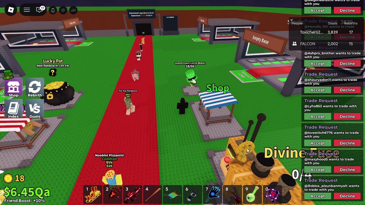 Live playing sab trading LF garamas and la secrets and LF 500 mill plus brainrots