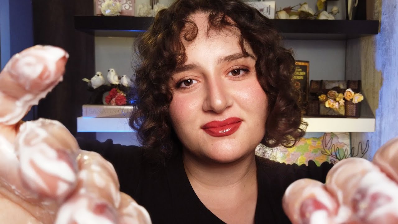 ASMR 💦 Mayıştıran OMUZ BOYUN MASAJI 💦 SAÇ TARAMA 🪮 Rahatlatıcı losyon sesleri 💤