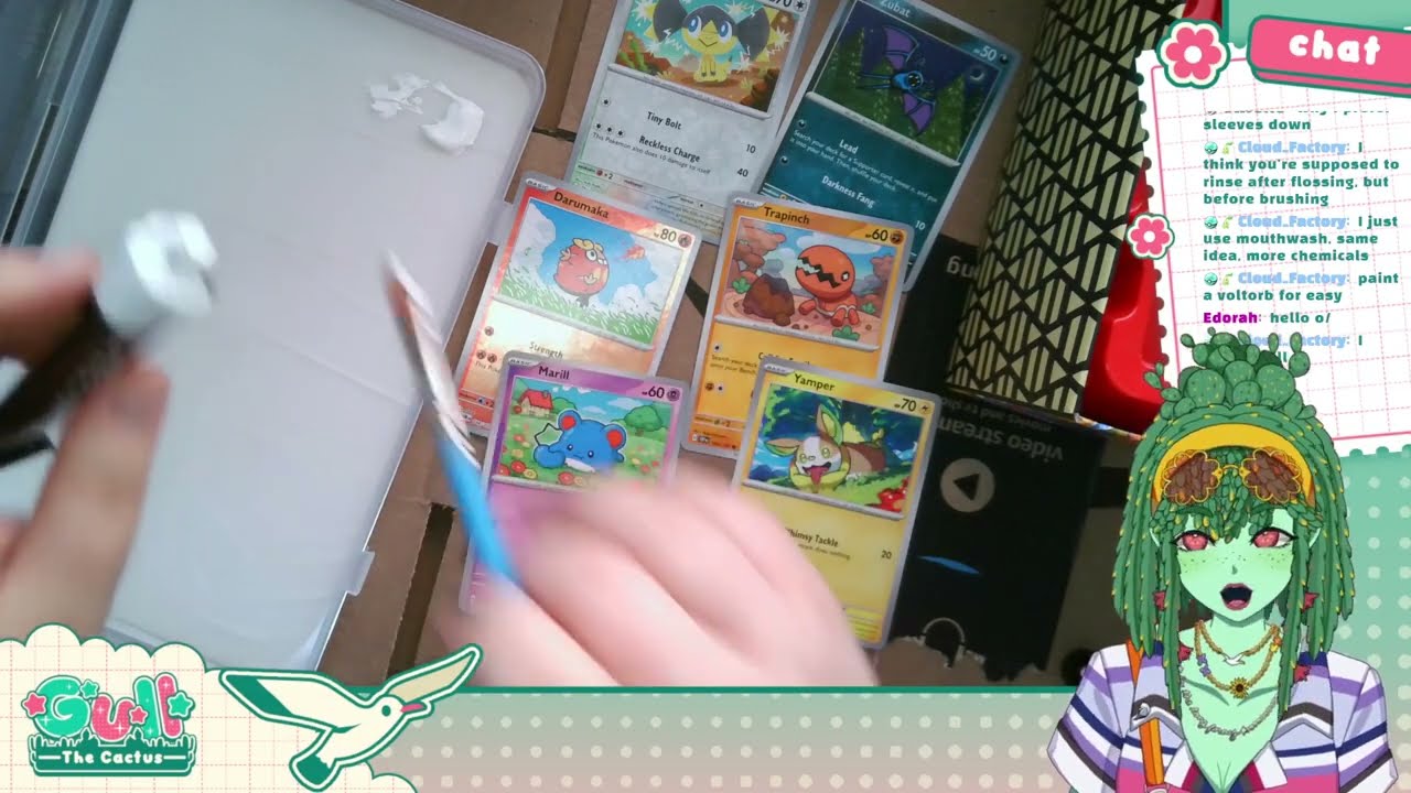 first time painting pokemon cards!!!