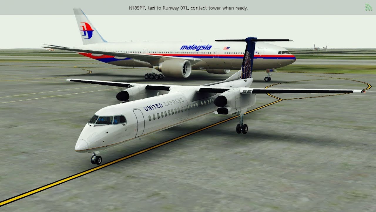 [HD] Infinite Flight Dash 8. Multiplayer. ATC. Takeoff at Los Angeles Airport