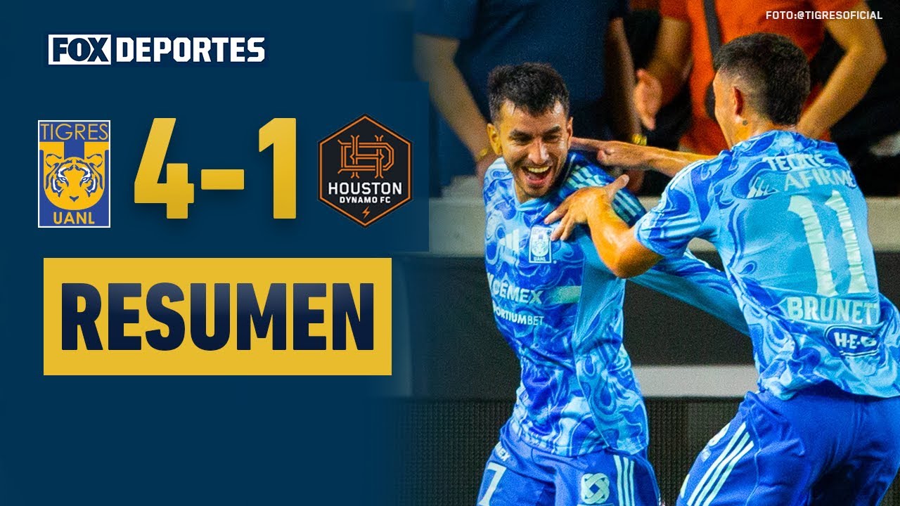 🐯💪 PODER 'FELINO' Y DE 'ANGELITO' | Tigres 4-1 Houston Dynamo | HIGHLIGHTS | Leagues Cup 2025