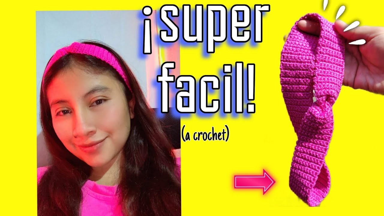 Díadema a Crochet Súper FÁCIL | Ideal para principiantes 🧶🪡