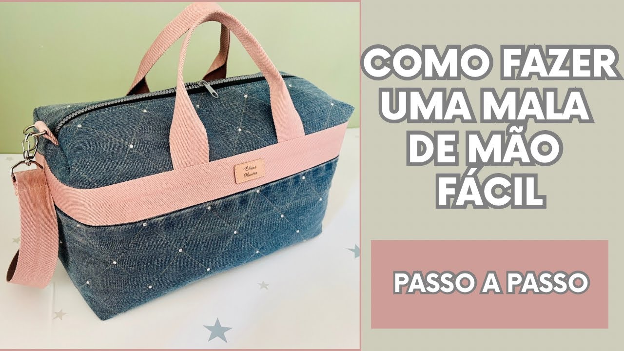 Como fazer uma mala de mão fácil e vendável! #diy #costura #artesanato