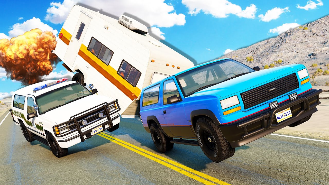 CAR HUNT With RV's! Complete Destruction In BeamNG Multiplayer!