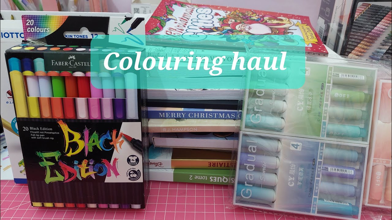 Colouring books & supplies haul.  Too early for Christmas colouring & what do you want to see next?