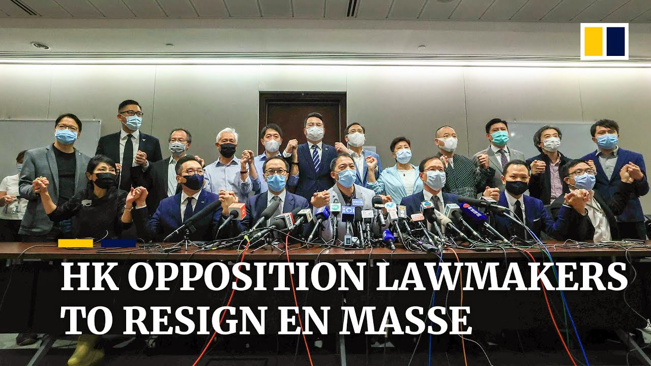 Hong Kong opposition lawmakers to resign en masse over Legislative Council disqualifications