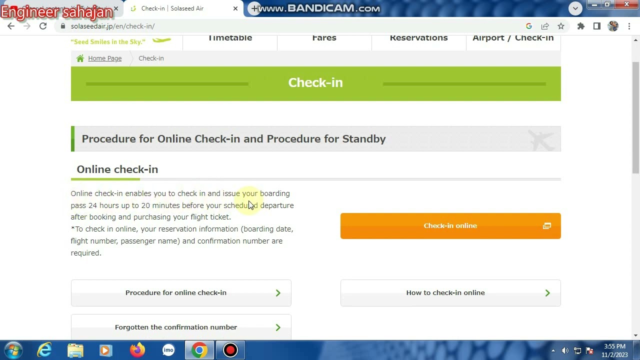 solaseedair boarding pass check in || how to check in solaseed air boarding pass || SOLASEED AIR ||