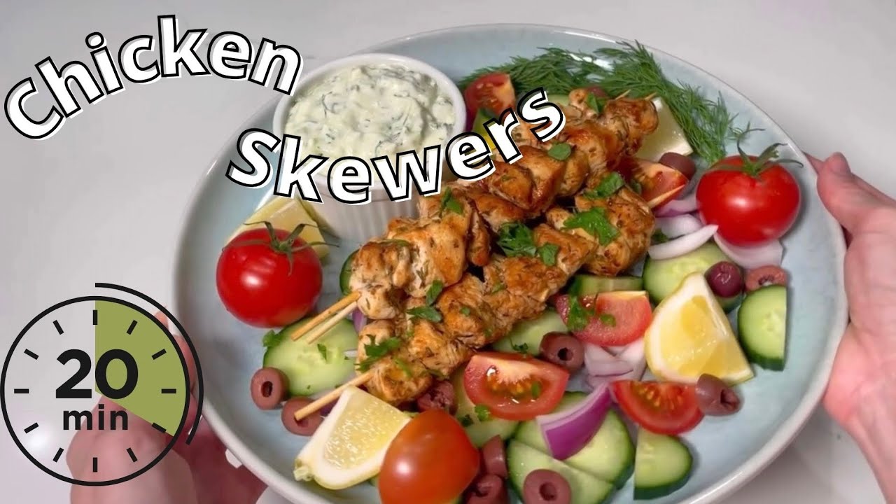 20-Minute Mediterranean Chicken Skewers | High-Protein, Low-Carb & BBQ Ready!