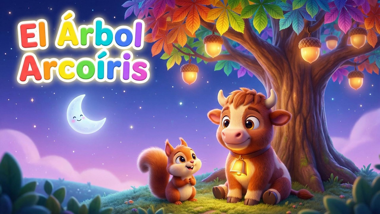 La Ardillita y el Árbol de Castañas Arcoíris 🌈 Cuento de Gratitud para Dormir + 8 Horas de Música
