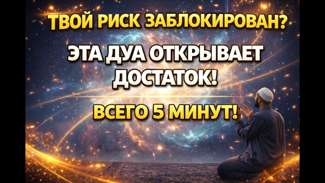 РИЗК НЕ ИДЁТ? ЭТА МОЩНАЯ ДУА ЗА 5 МИНУТ ЛОМАЕТ ВСЕ ПРЕГРАДЫ!