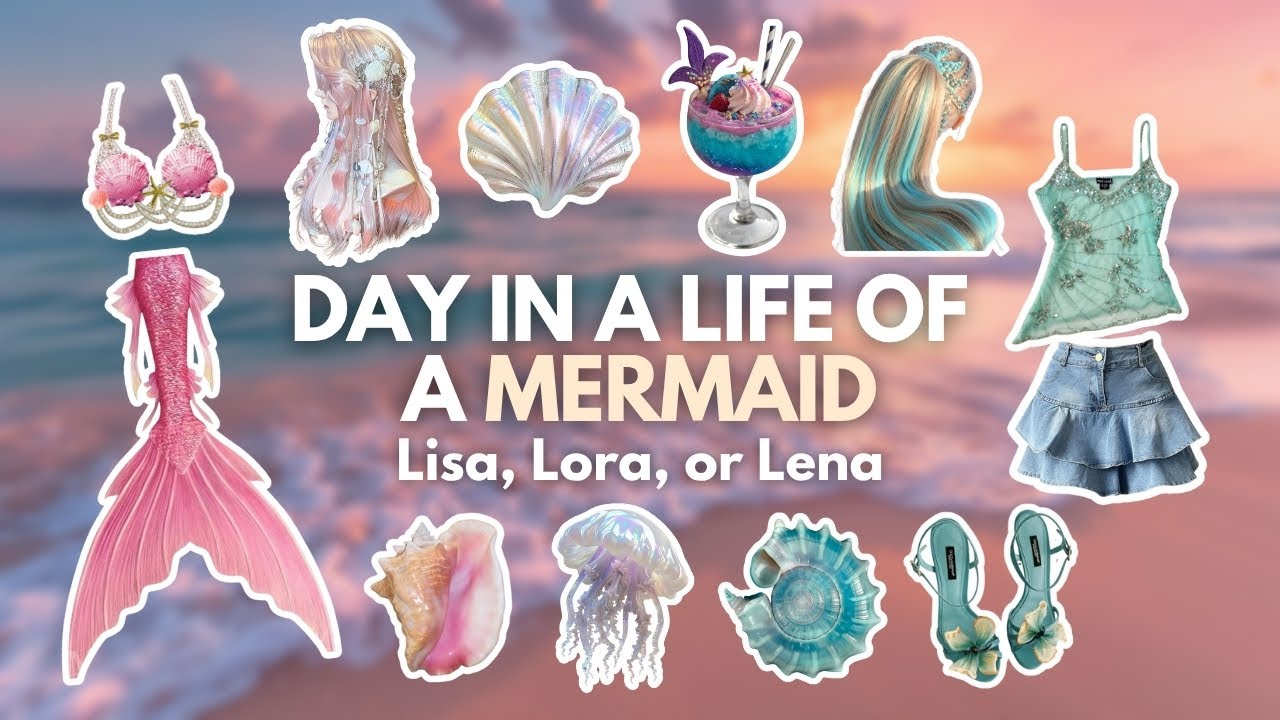 Day in a life of a MERMAID 🧜🏻‍♀️🌊🫧| Lisa, Lora or Lena
