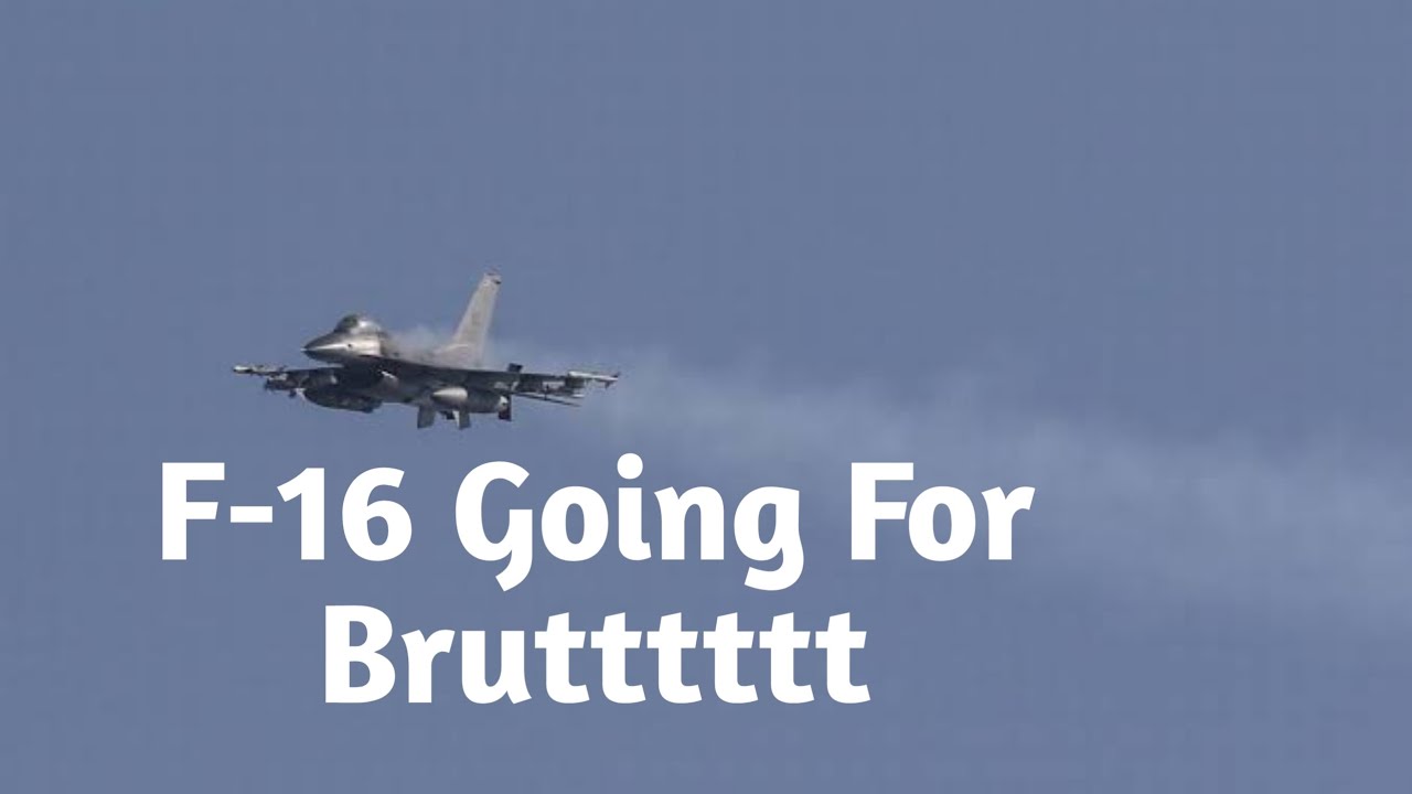 F-16 Fighting Falcon Firing 20 mm M61A1 six-barrel Gatling gun