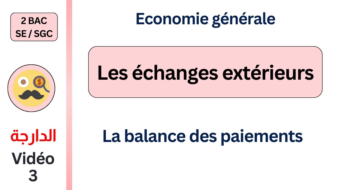 Les échanges extérieurs : La balance des paiements│Économie Générale 2BAC SE / SGC