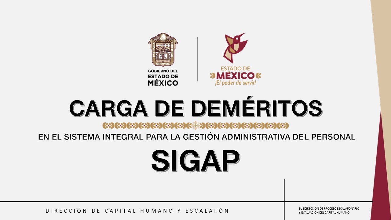 Captura de Deméritos en el SIGAP