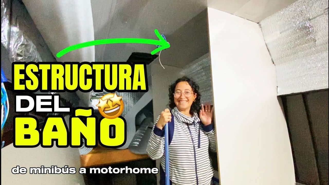 👉Como HACER estructura de baño CAMPER SIMPLE✅. De minibús a MOTORHOME para FAMILIA de 4 personas 🇺🇾.