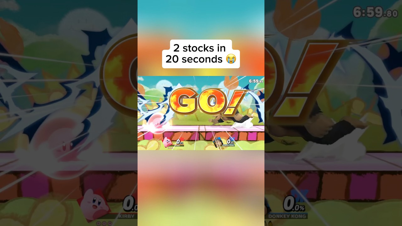 2 stock in 20 seconds is crazy #supersmashbros #kirby