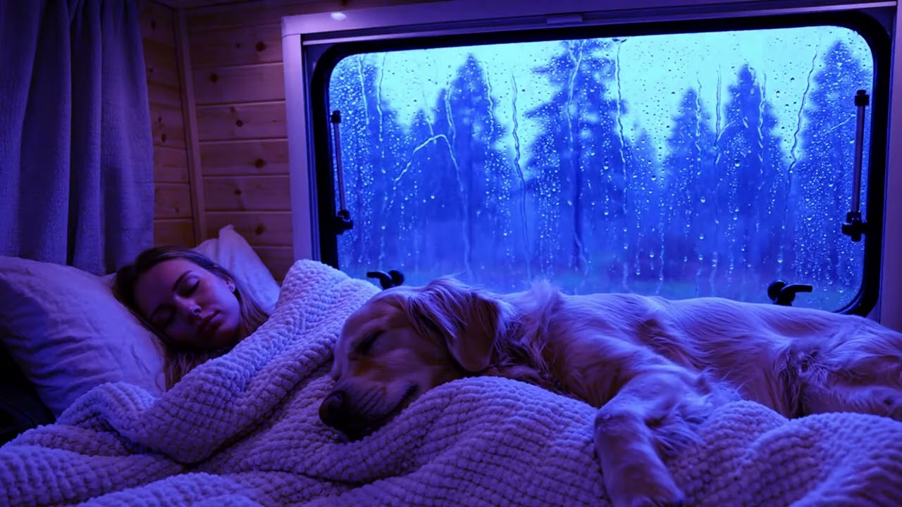 Relax Deeply with Night Rain and Thunder for Stress Free Rest