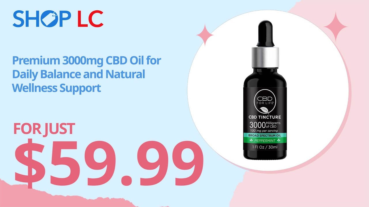 CBD For Life 3000mg Peppermint CBD Tincture (1oz)